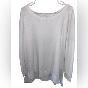 Zenana Outfitters size large soft waffle knit long sleeve comfy shirt